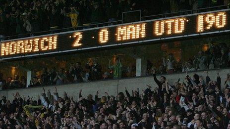 Norwich City 2-0 Man Utd