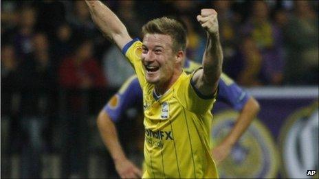 Wade Elliott celebrates scoring Birmingham's winner