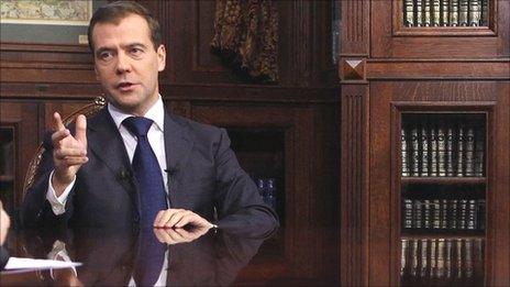 Dmitry Medvedev in interview