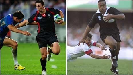 George North and Jonah Lomu