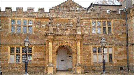 Delapre Abbey's main entrance