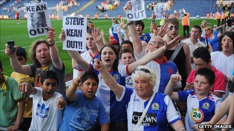 'Kean out' protests at Blackburn