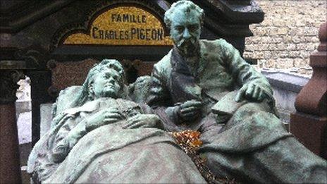A gravestone in Montparnasse cemetery