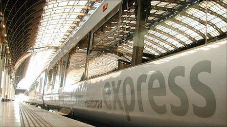 A Heathrow Express train