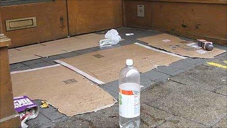 Rough sleeping set up in Ipswich