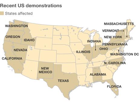 Protest map