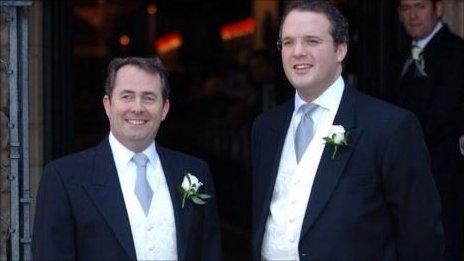 Liam Fox (l) and Adam Werritty