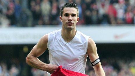 Arsenal striker Robin van Persie