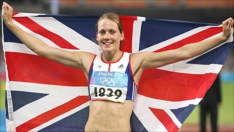 Kelly Sotherton won Olympic heptathlon bronze in Athens in 2004