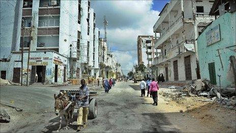 A street in Mogadishu (October 2011)