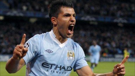 Manchester City striker Sergio Aguero