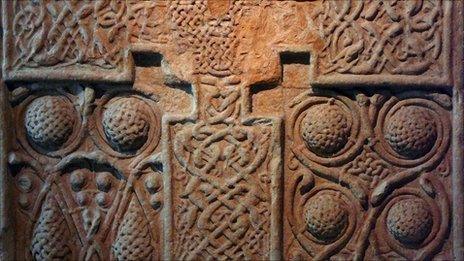 Detail on the Nigg cross-slab. Pic: Nigg Old Trust