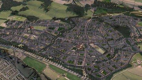 Artist's impression of Sherford neighbourhood