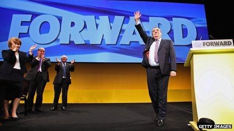 Alex Salmond at the SNP conference