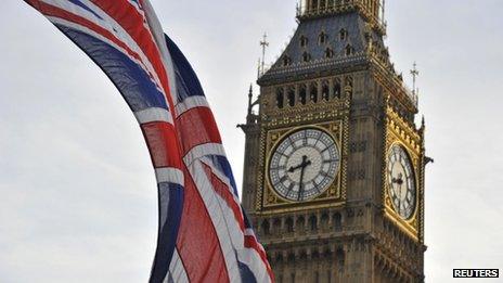 British flag and Big Ben