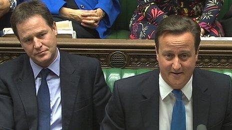 Nick Clegg (left) and David Cameron