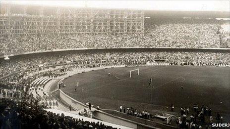 Inaugural game at the Maracana in 1950. Photo: Suderj