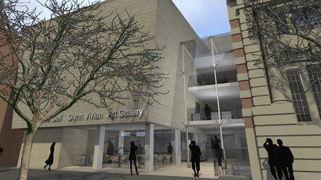 An artist's impression of how the new Glynn Vivian art gallery will look