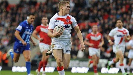 Sam Tomkins scored four tries for England