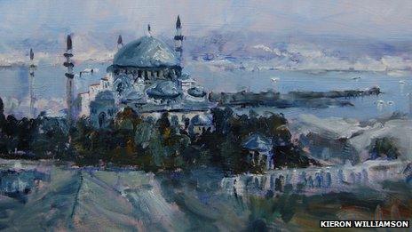 Suleymaniye Mosque at Istanbul, Turkey (detail) by Kieron Williamson