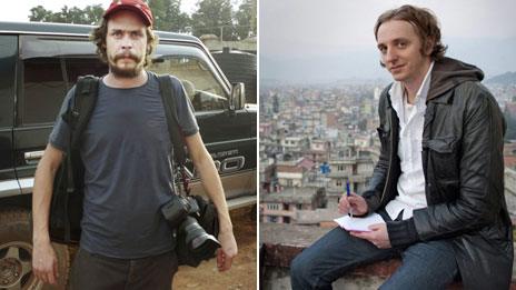 Left: Johan Persson (Photo credit: AFP/Scanpix/ Kontinent Agency). Right: Martin Schibbye (Photo credit: AFP / Scanpix/Kontinent Agency/Jonas Gratzer