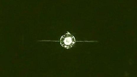 Tiangong-1 seen from Shenzhou 8