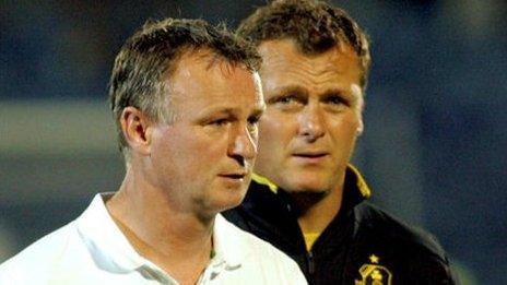 Michael O'Neill (left) and Jim Magilton