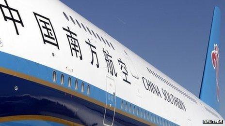 The first Airbus A380 delivered to China Southern Airlines