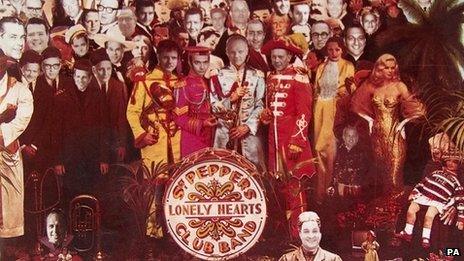 The adapted artwork for Sgt Pepper's Lonely Hearts Club Band