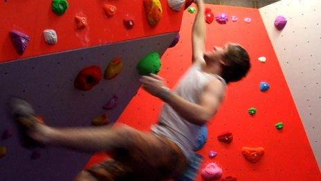 Bouldering wall at Harlech Pool. Picture: Dream Climbing Walls