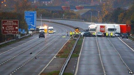 M5 crash scene