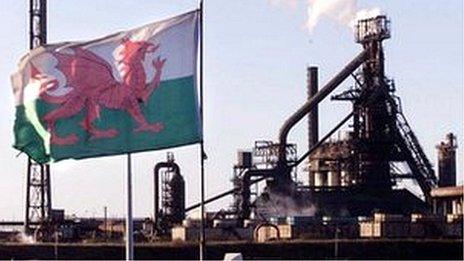 Port Talbot steelworks after the explosion