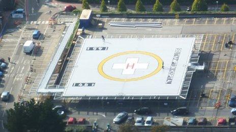 New helipad at Southampton General Hospital