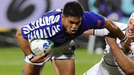 David Lemi in action for Samoa