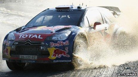 Sebastien Loeb at Ponterwyd, Ceredigion, on day three of the race