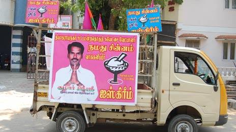 Indian Lovers Party advertising van