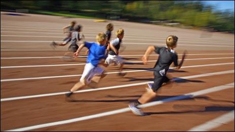 Children at a school sports day