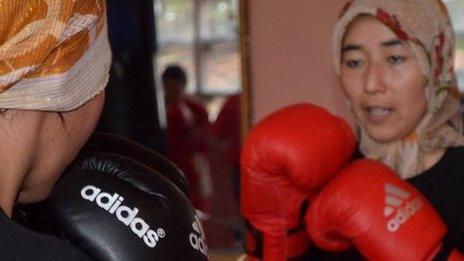 Women boxers in Kabul