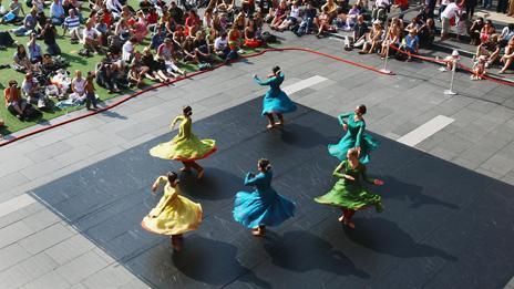 Indian dance group Akademi performed at a recent Arts Council England event