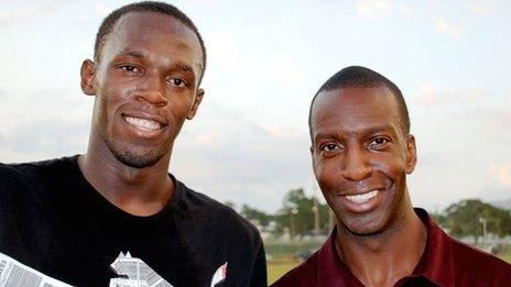 Usain Bolt and Michael Johnson