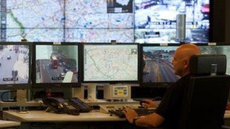 Official working inside the Traffic Control Centre, pic courtesy of TfL