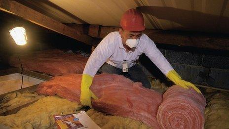 Insulation being fitted