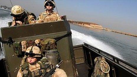 British troops patrolling in Iraq