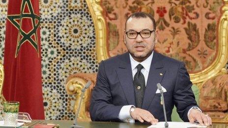 Morocco"s King Mohammed prepares to address the nation on the 36th anniversary of the Green March in Rabat November 6, 2011.