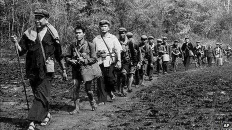 Pol Pot leads Khmer Rouge troops on 1 January 1979