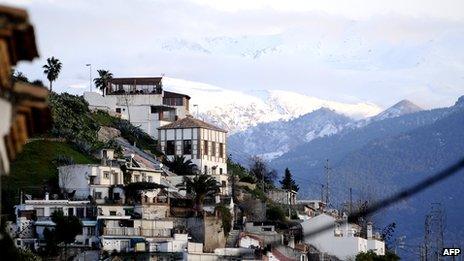 View of Granada and Sierra Nevada