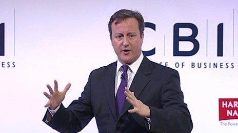 David Cameron at the CBI