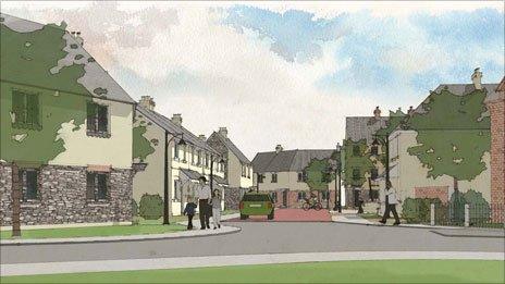 Artist's impression of the planned development at Waterton