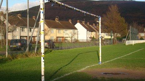 The goalposts at Vivian Park are up but no junior teams are playing