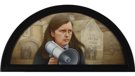 The 'Battle of the Bogside' painting of Bernadette Devlin